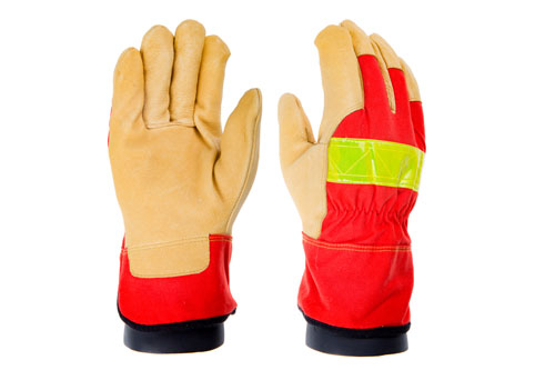 110-7230 leather assembly glove reflective strape on the knucle